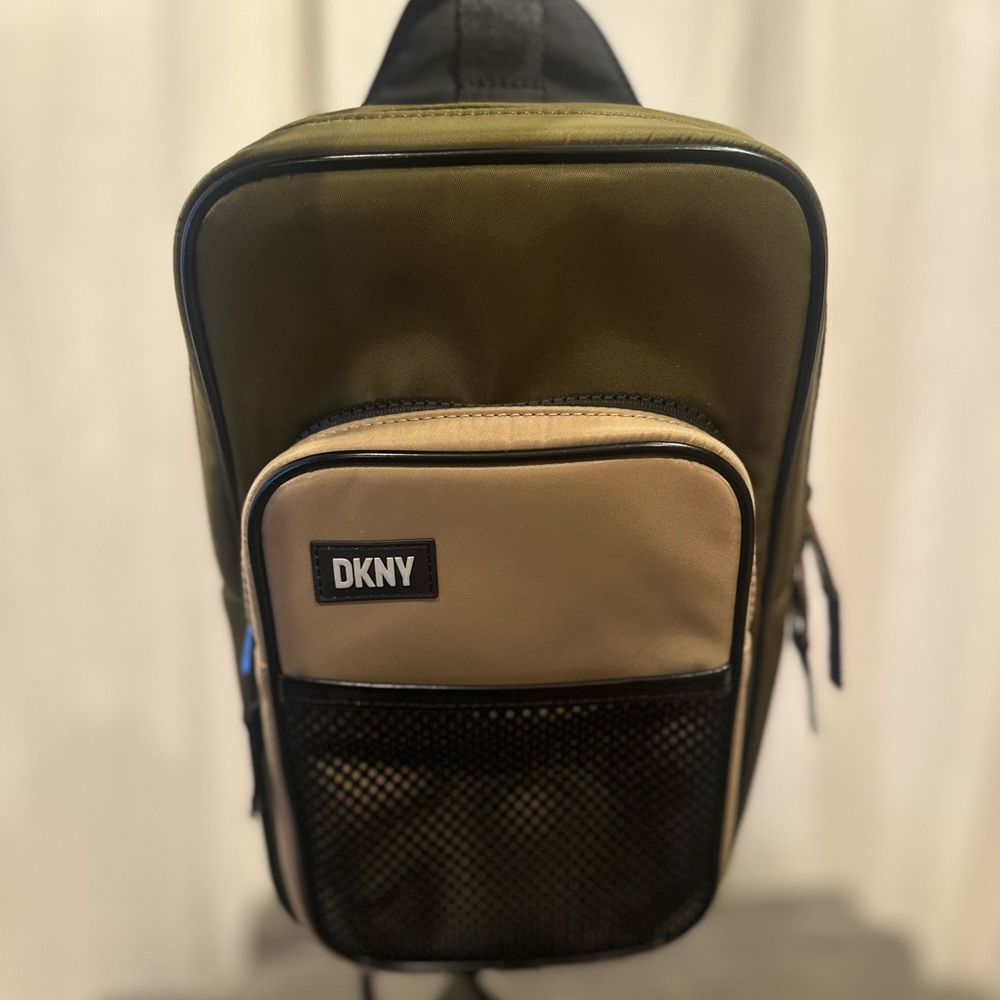 DKNY Men's Olive and Tan Belt Bag